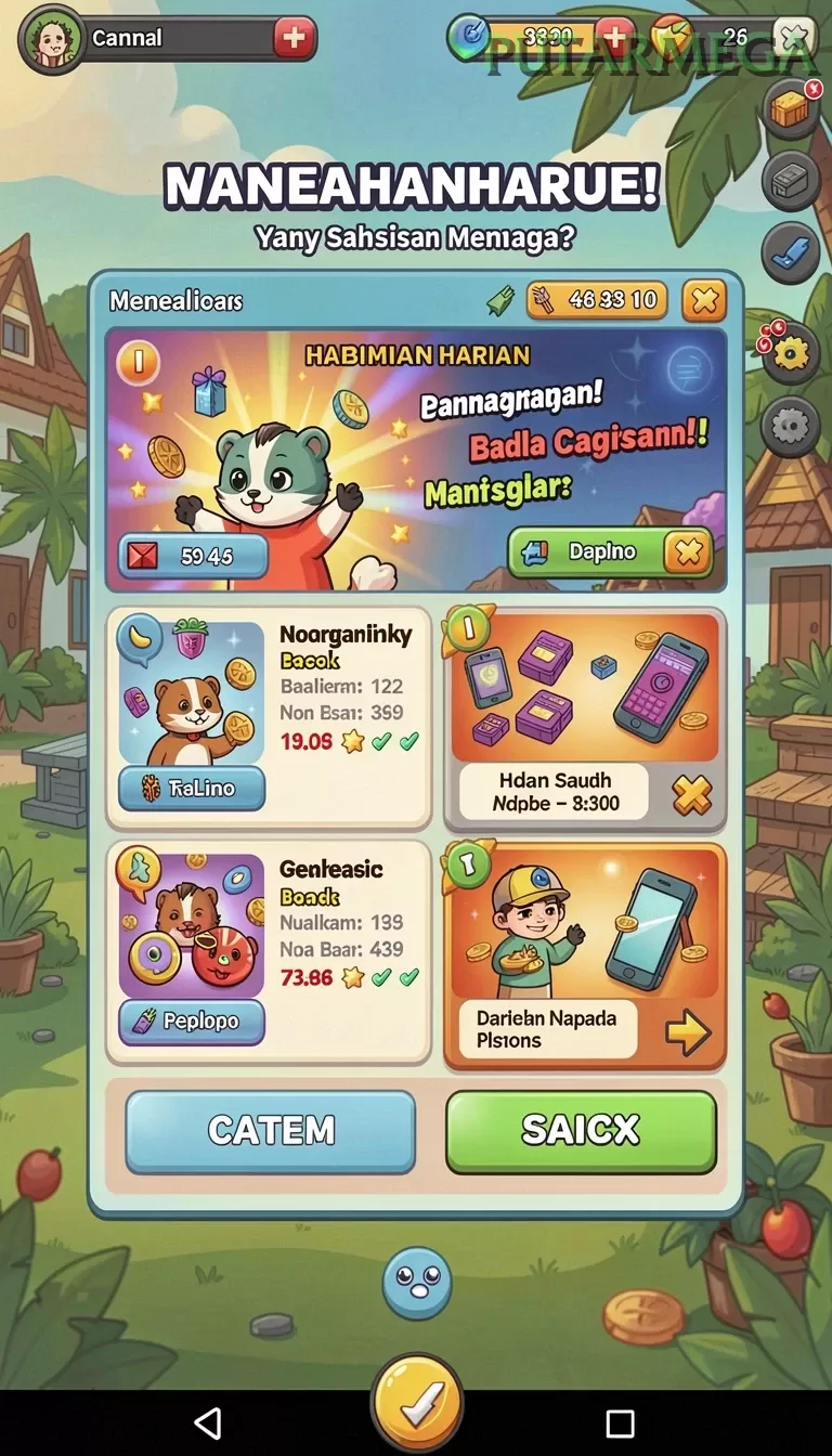 Cuplikan layar menu unduhan putarmega untuk perangkat Android